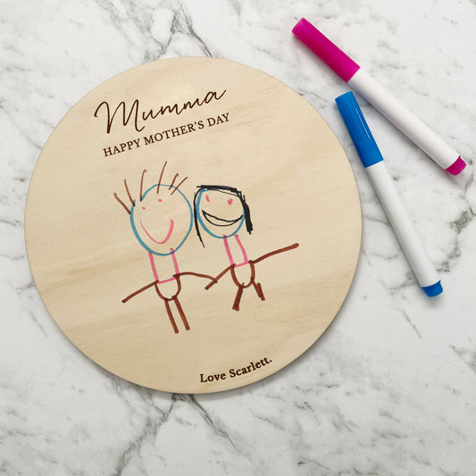 Mother's Day DIY Handprint/Drawing Plaque