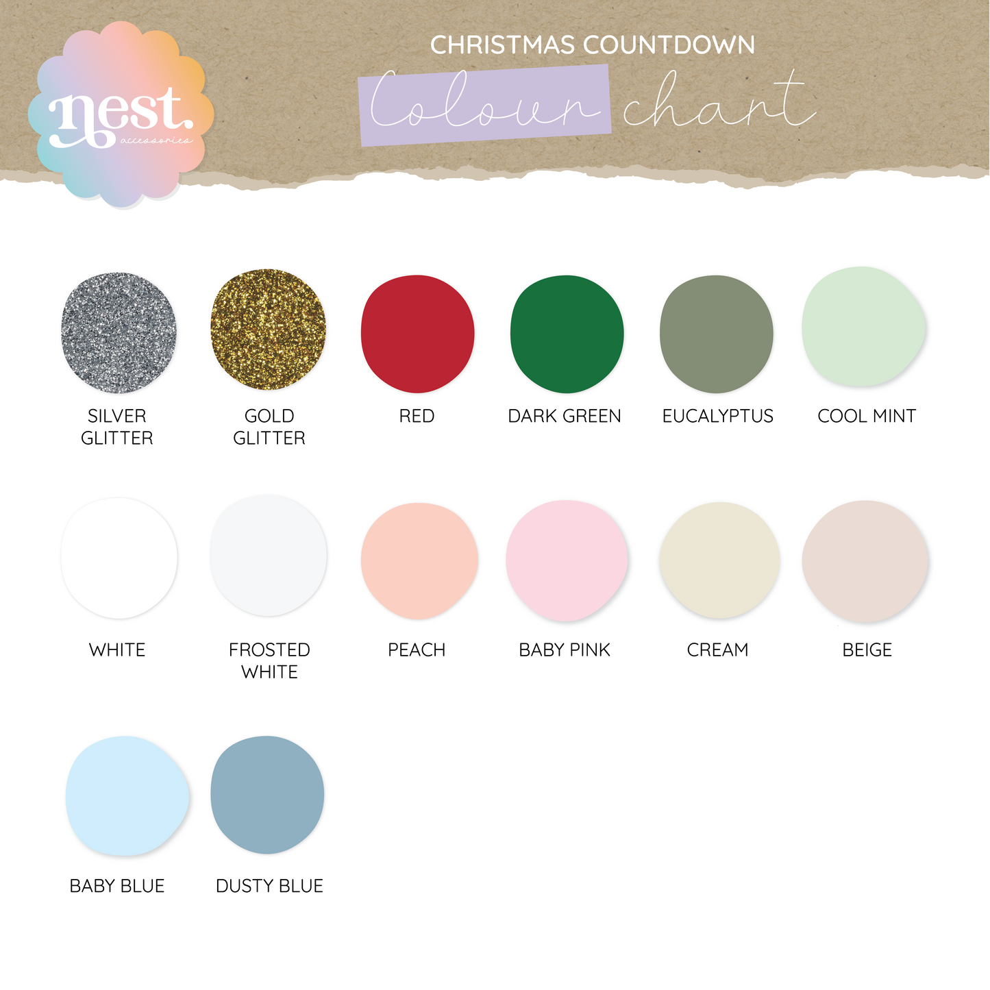 Christmas Countdown Plaque - Festive Design