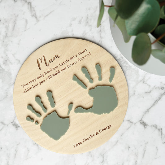 Hold our Hands 3D Handprint Plaque