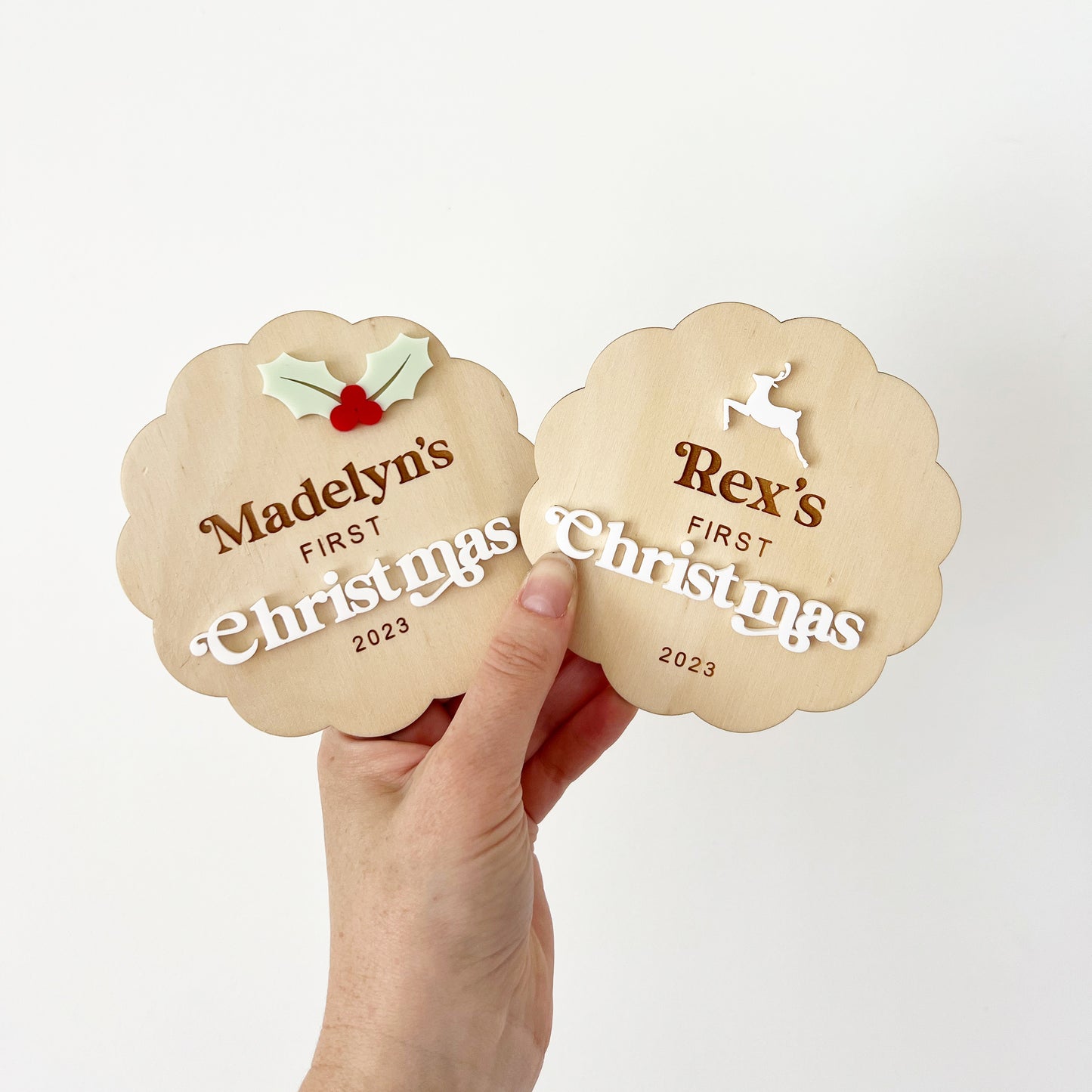 My First Christmas Milestone Plaque - Reindeer Design