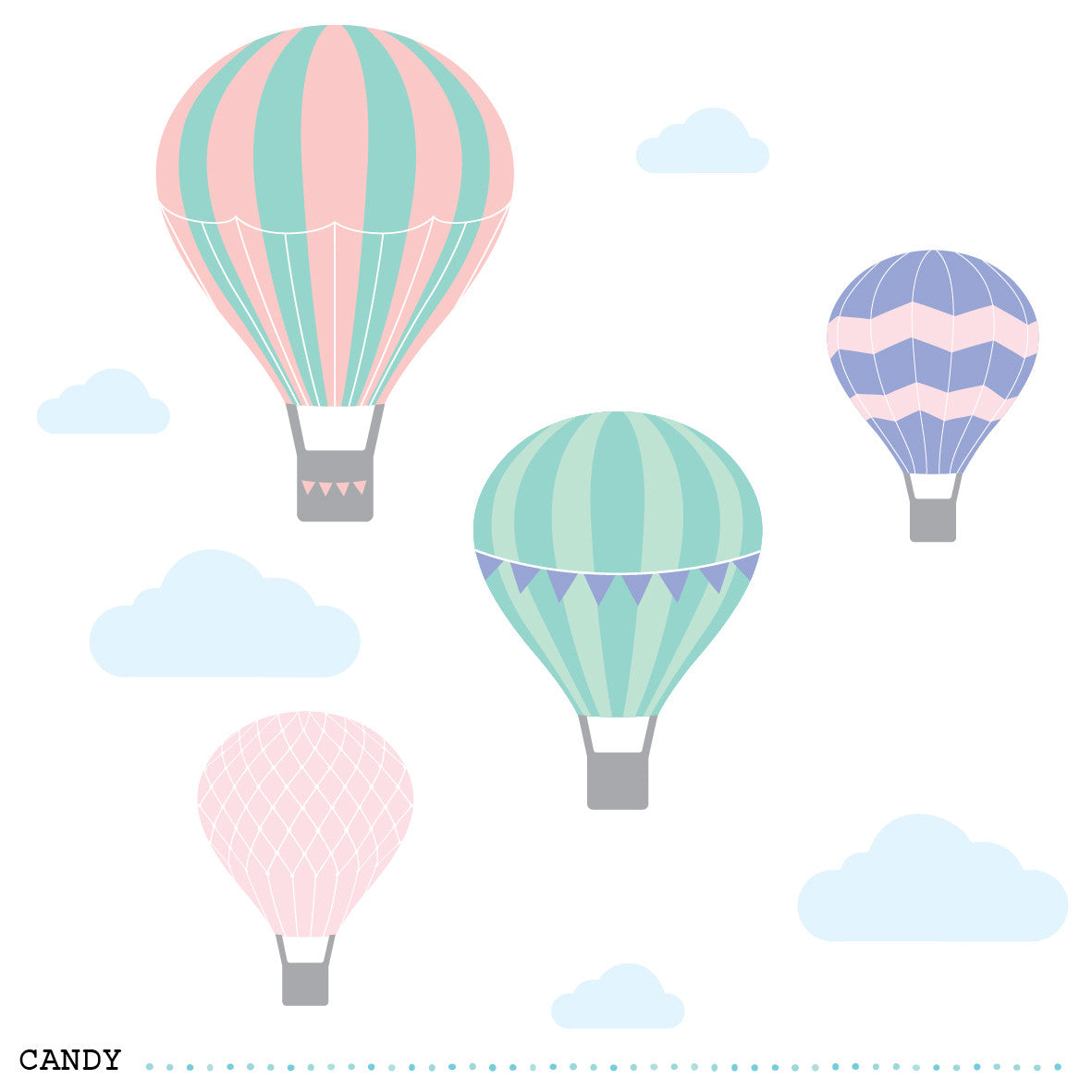 Hot Air Balloon Wall Stickers
