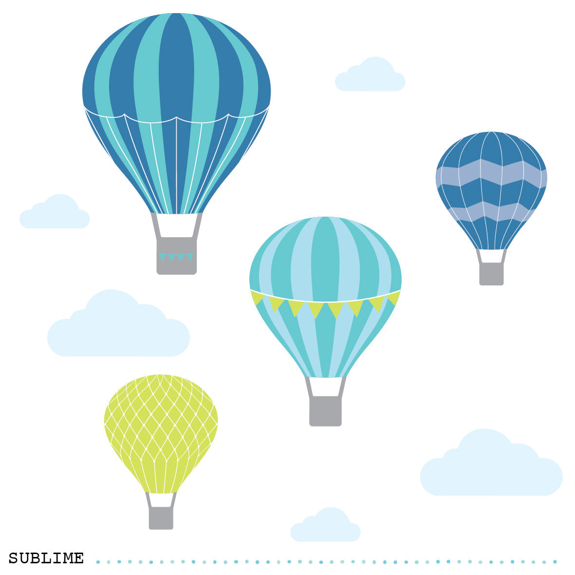Hot Air Balloon Wall Stickers