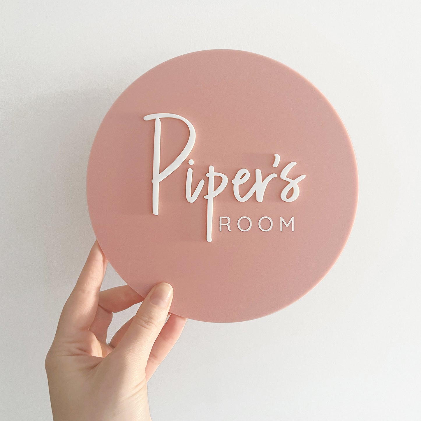 Round Double Layer First & Middle Name Plaque | Choose your font, size & colour