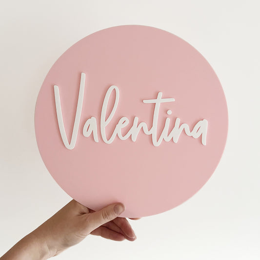 Round Double Layer Name Plaque | Choose your font, size & colour