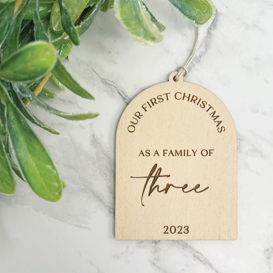 First Christmas as a Family Arch Ornament