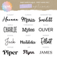 Baby Name Birth Announcement Acrylic Plaque | Choose your own shape, font & colour