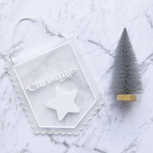 Christmas Countdown Banner - Scalloped Design