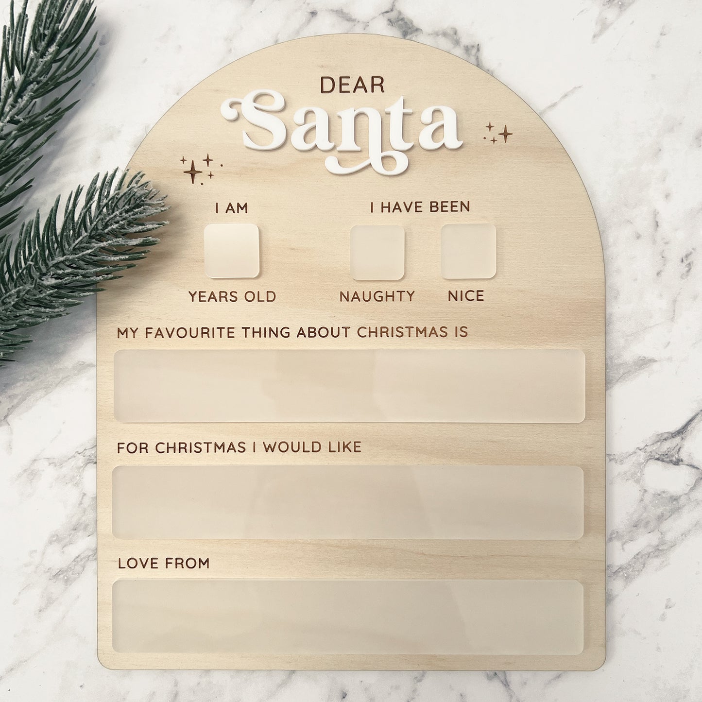 Dear Santa Reusable Board