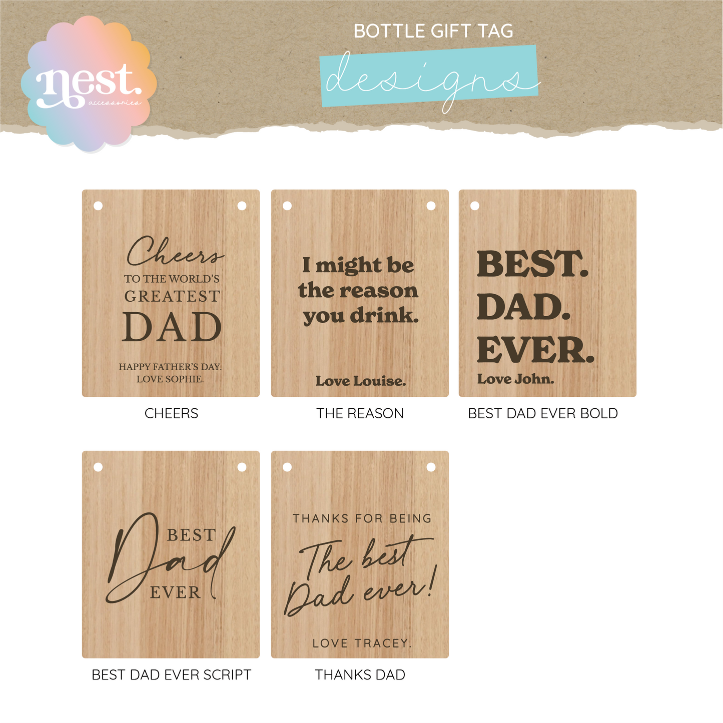 Father's Day Bottle Gift Tag