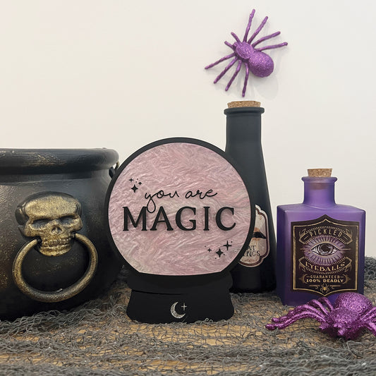 You Are Magic Crystal Ball Plaque with Stand