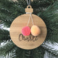 Personalised Christmas Pom Pom Ornament