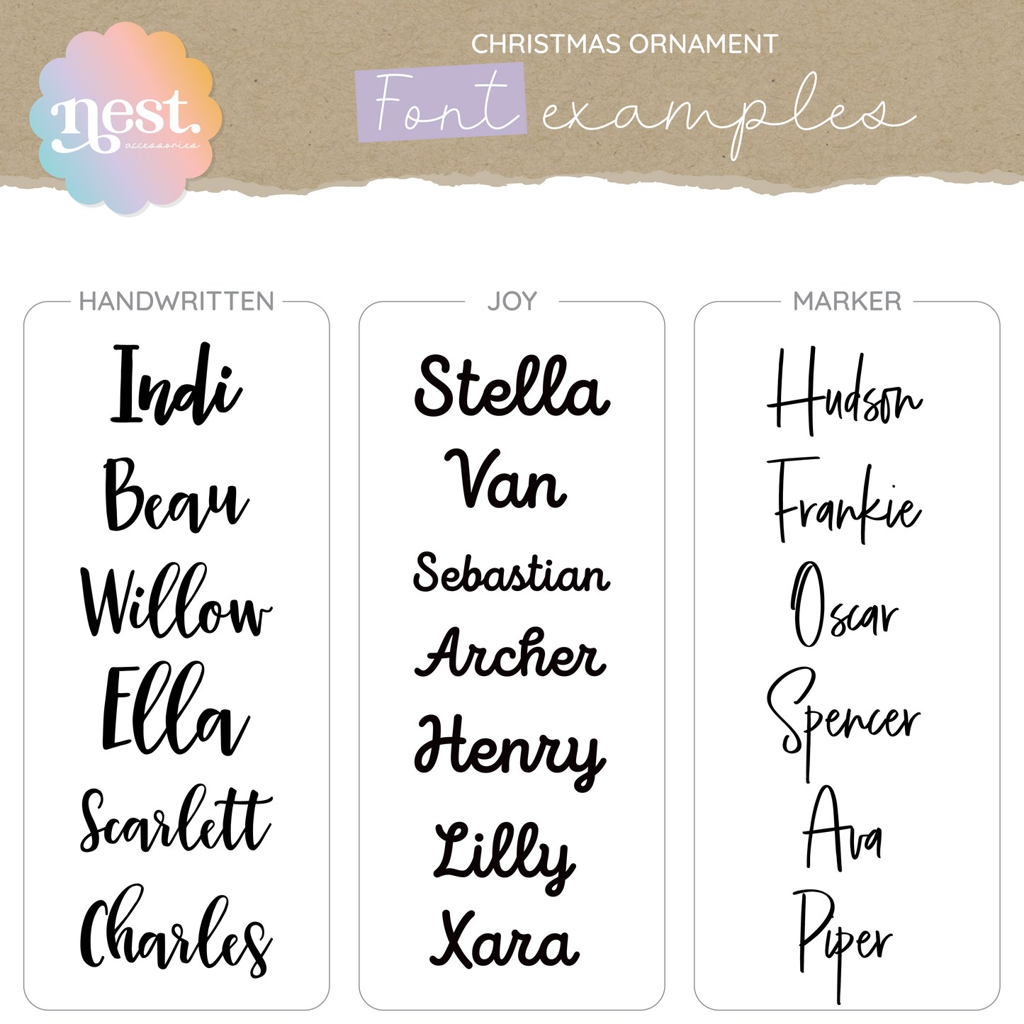 Personalised Christmas Ornament - Mirror
