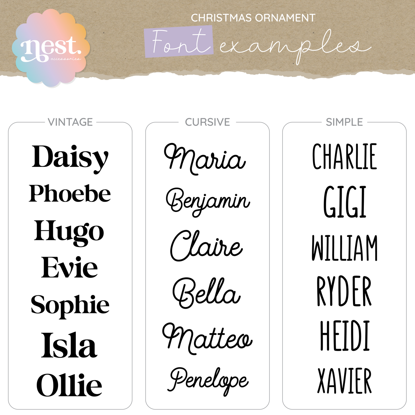 Personalised Christmas Ornament - Mirror