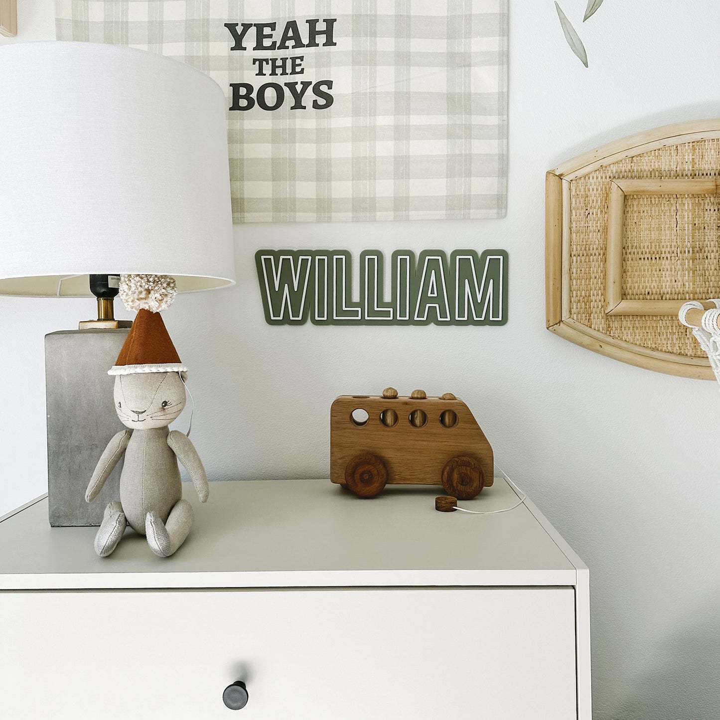 Outline Double Layer Name Plaque | Choose your own colours