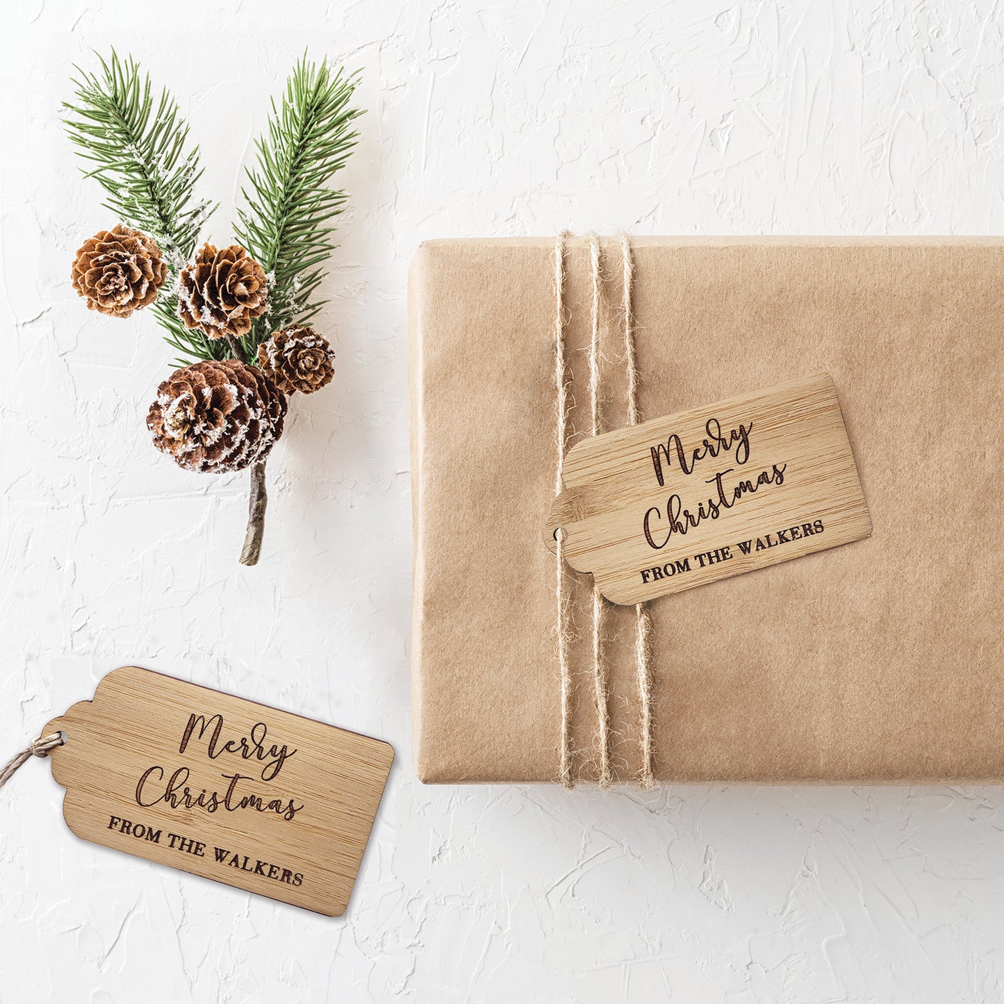 Merry Christmas Custom Gift Tags - Set of 4
