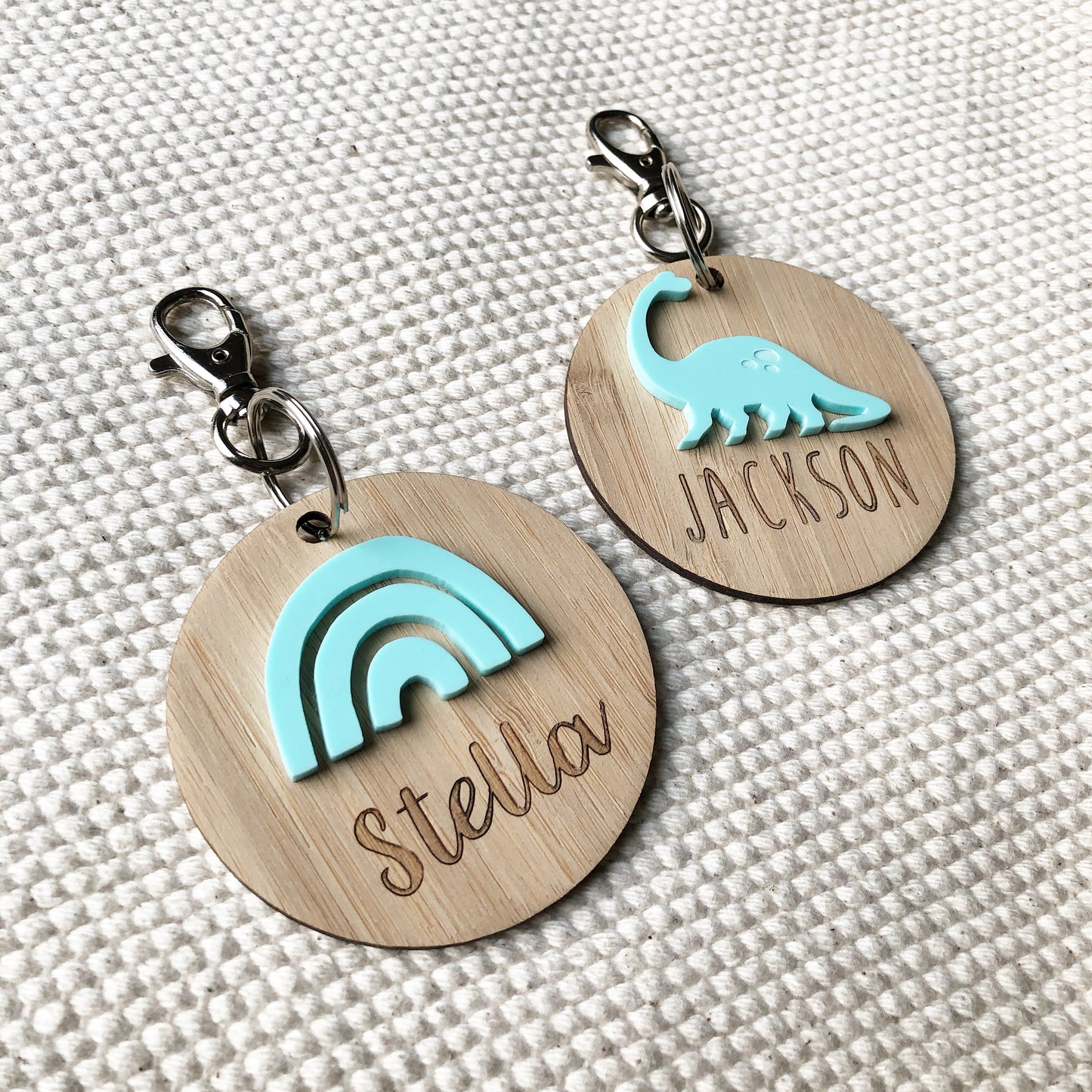 Bamboo Bag Tag with Charm