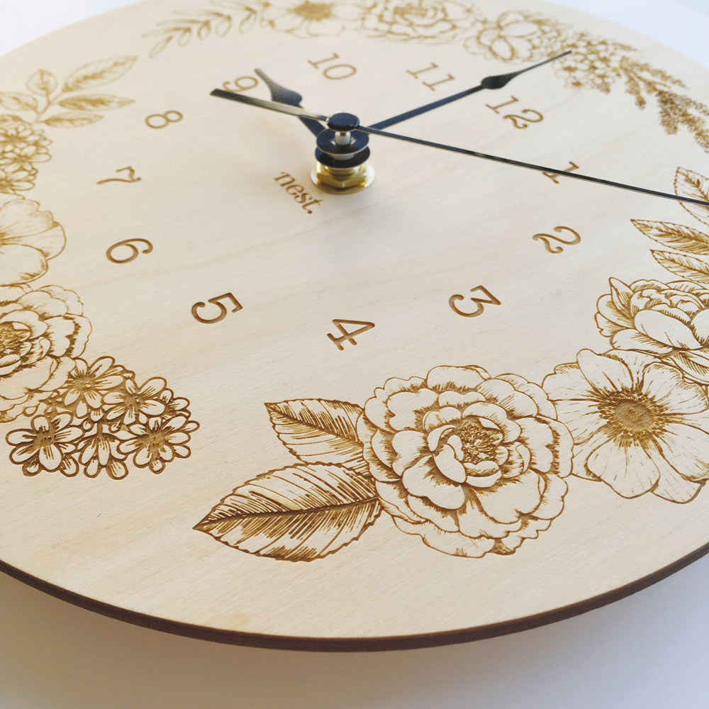 Flower Wall Clock