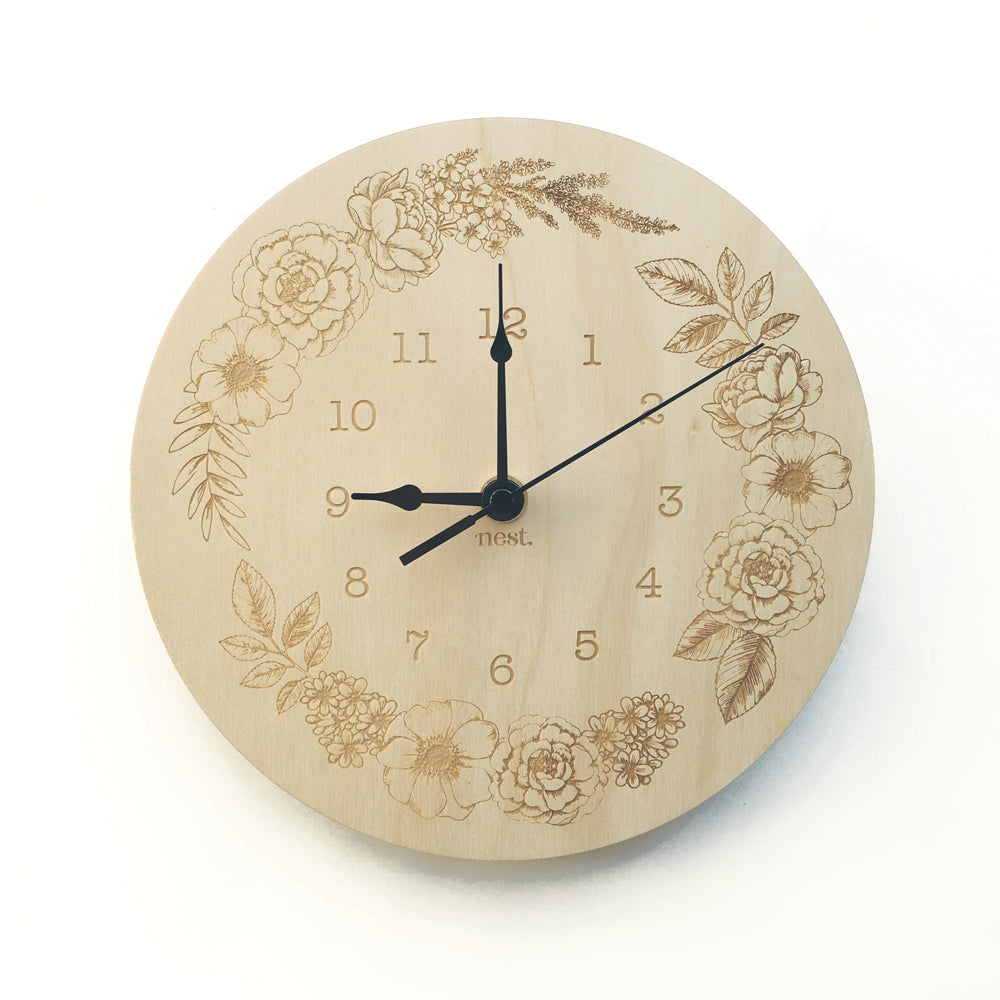 Flower Wall Clock