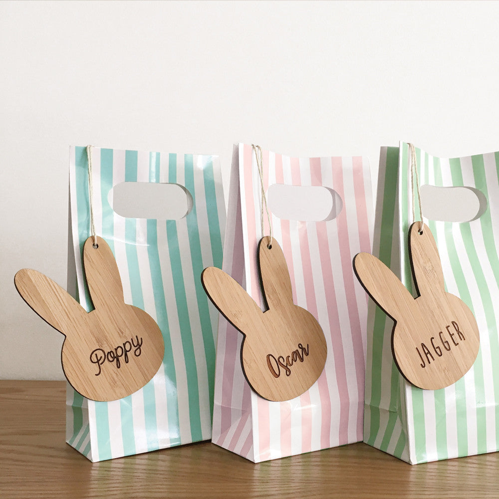 Personalised Bunny Tags on bags