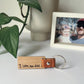Custom Handwritten Father's Day Wood & Leather Keyring