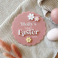 My First Easter Milestone Plaque - Flowers Design