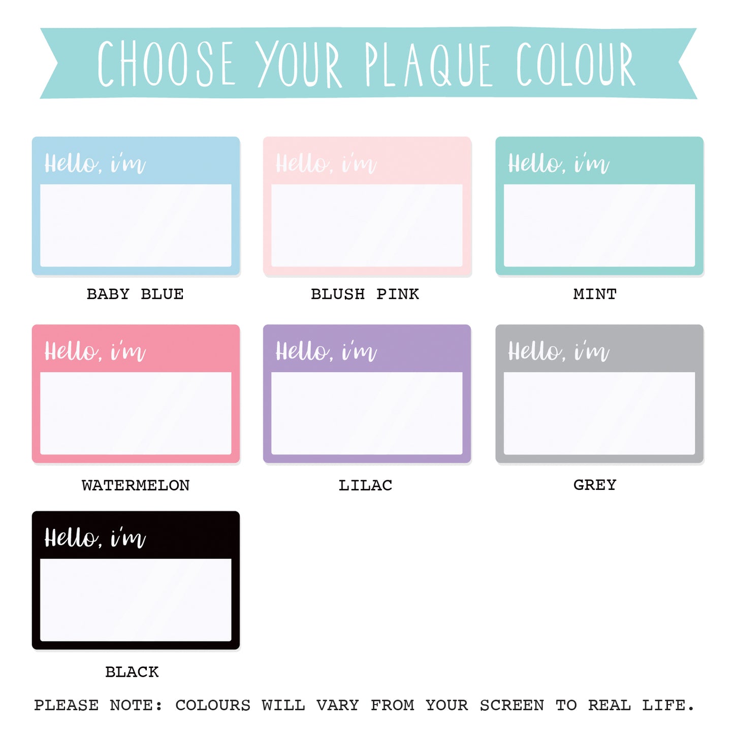 Hello I'm Birth Announcement Plaque