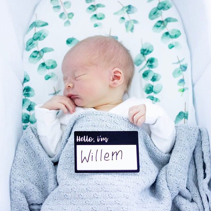 Hello I'm Birth Announcement Plaque
