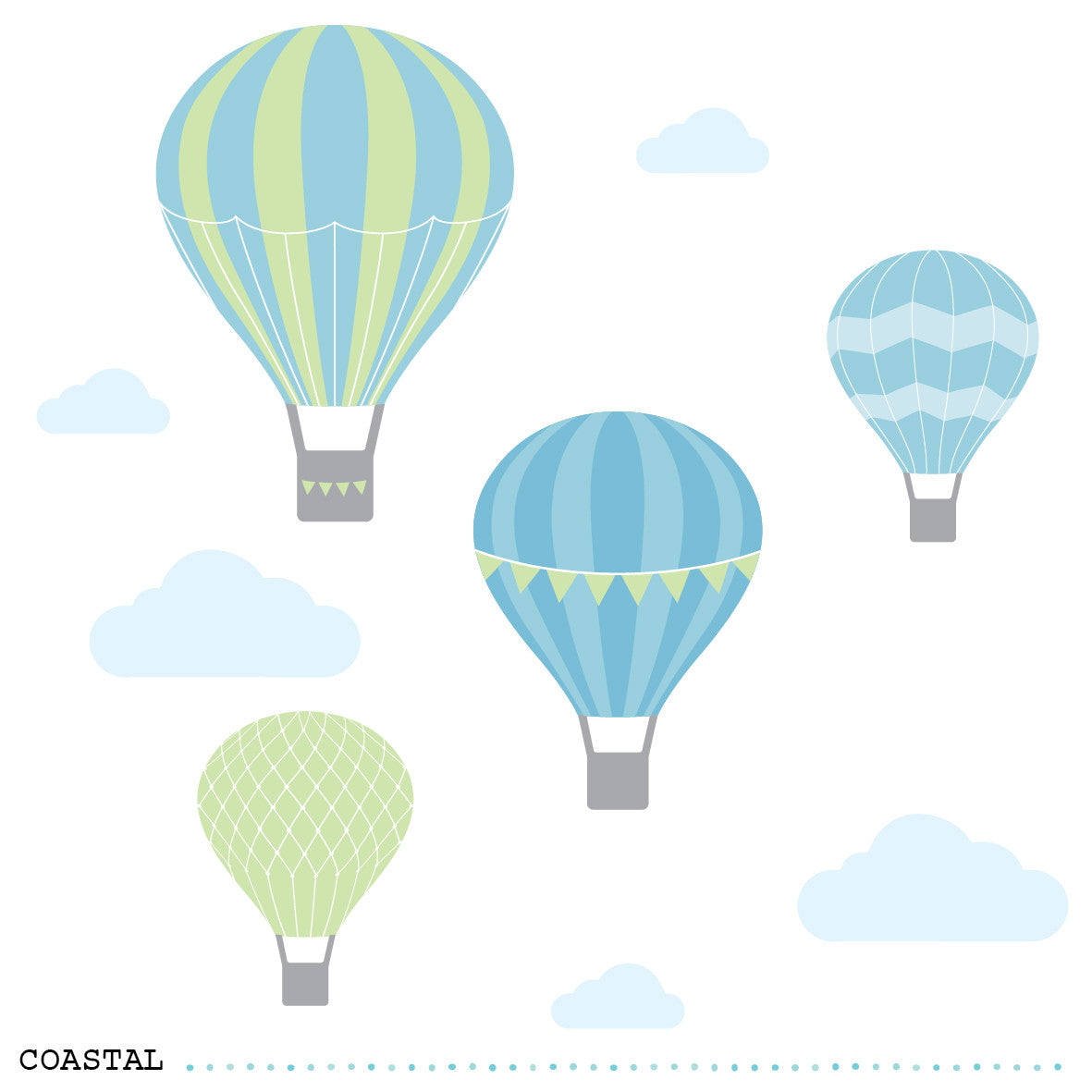 Hot Air Balloon Wall Stickers