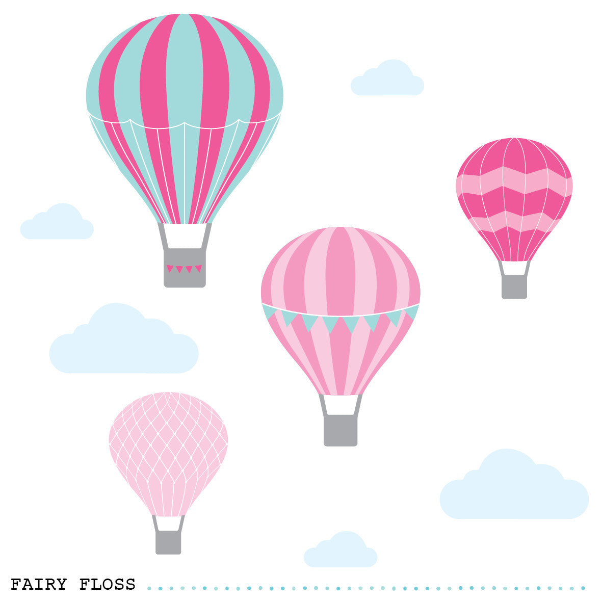 Hot Air Balloon Wall Stickers