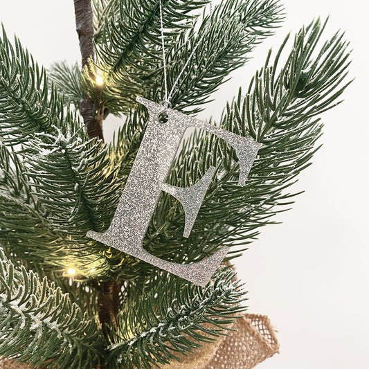 Christmas Letter Ornament - Glitter