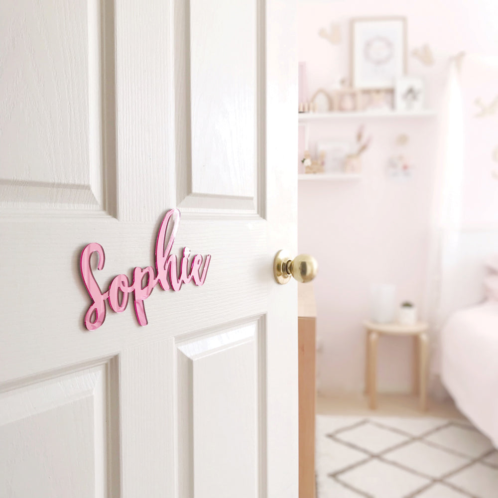 Mirror Name Plaque | Choose your own font & colour