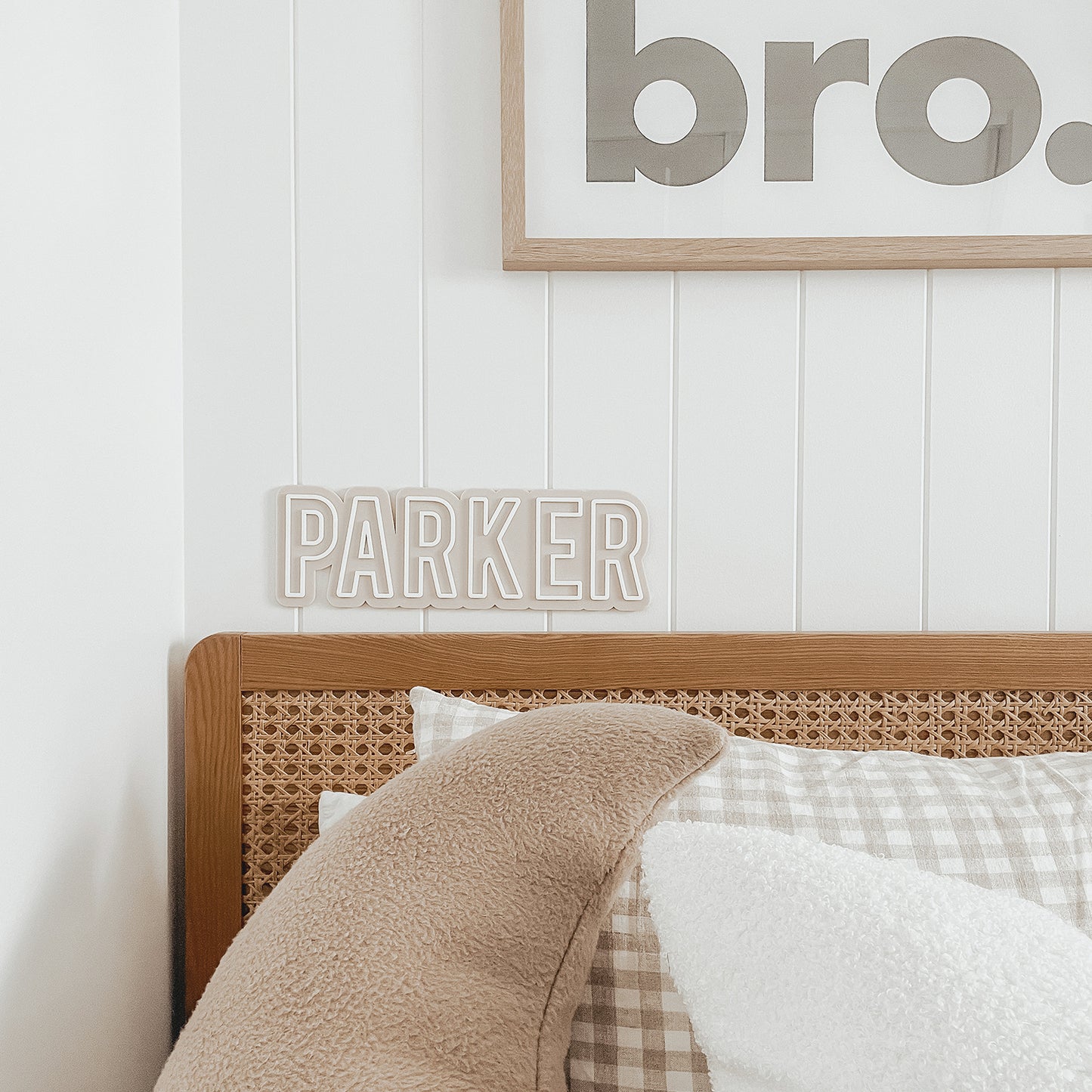 Outline Double Layer Name Plaque | Choose your own colours