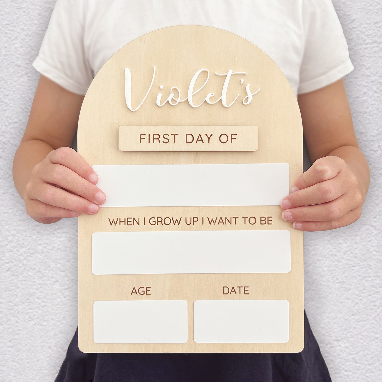 Personalised First/Last Day Milestone Board