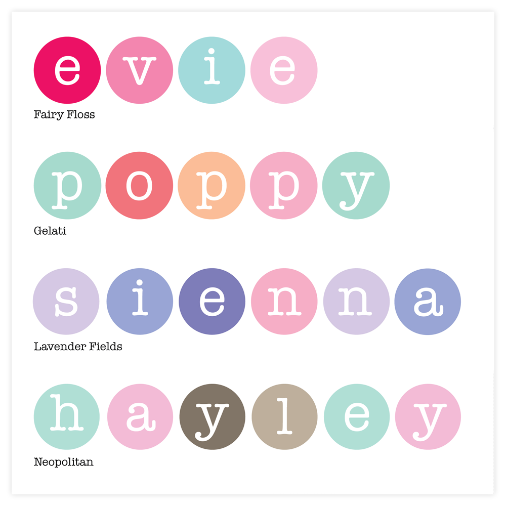 Polkadots Name Wall Sticker