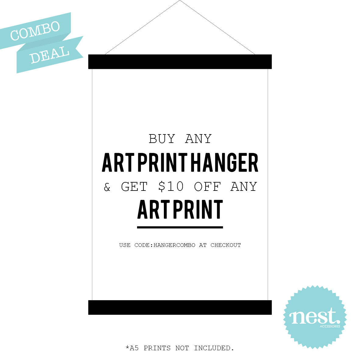 Art Print Hangers - Scalloped Edge