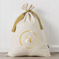 Initial Metallic Personalised Santa Sack