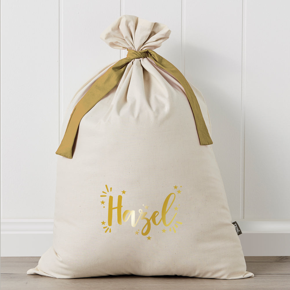 Merry Metallic Personalised Santa Sack