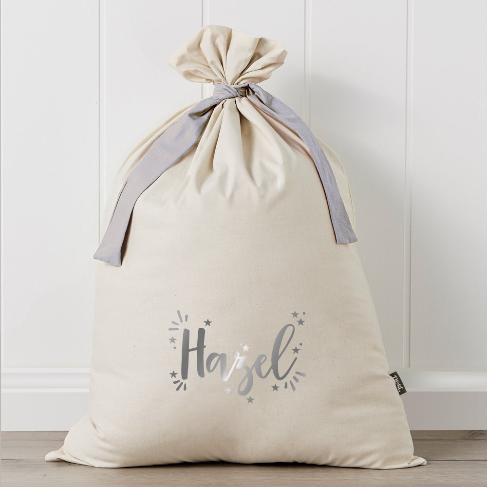 Merry Metallic Personalised Santa Sack