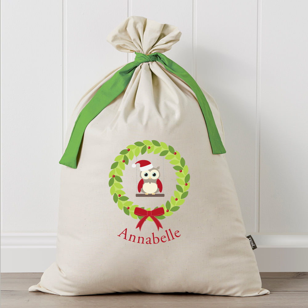 Owl Personalised Santa Sack